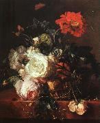HUYSUM, Jan van Basket of Flowers sf oil painting reproduction